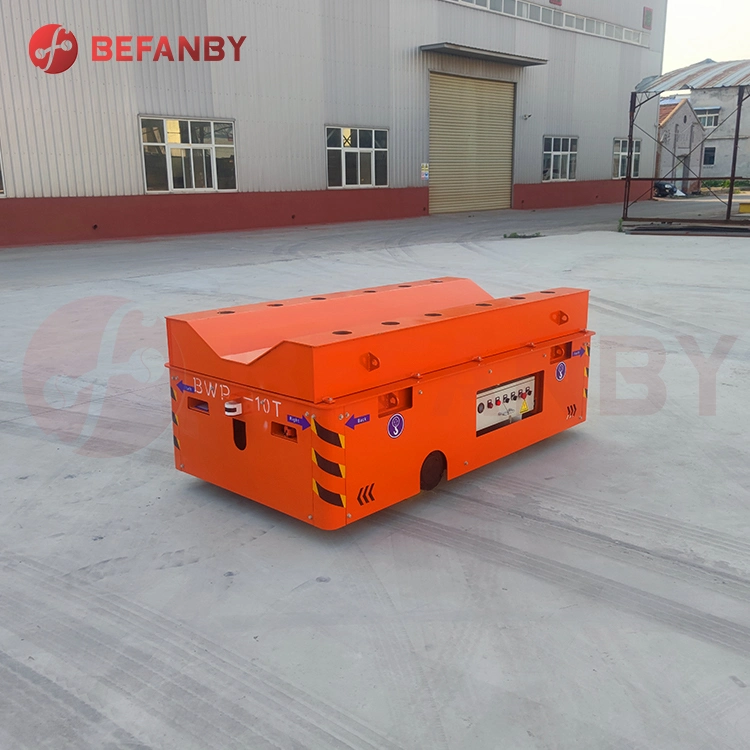 China Plant Industrial Material Transport Aluminum Coil Electric Flat Trackless Transfer Cart