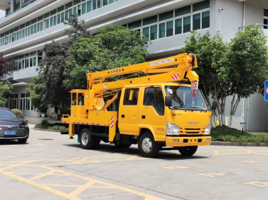 Plataforma de trabalho aéreo montada em caminhão oficial Aichi de 18,3 m articulada + lança telescópica